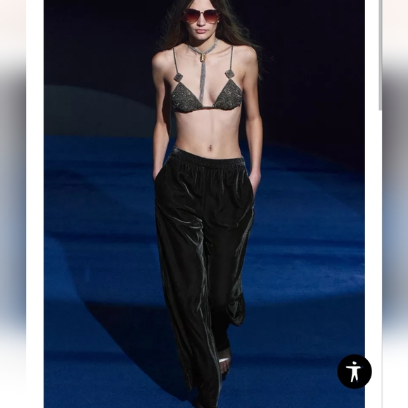 METALLIC PIECE FRINGE NECKLACE SIZE M - Picture 3 of 5